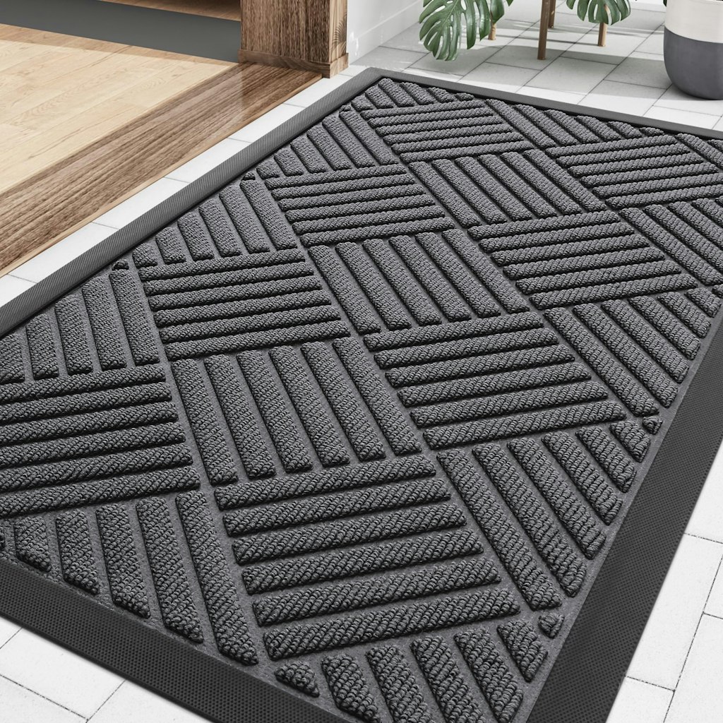Non-Slip Rubber Front Door Mat: $8.05
