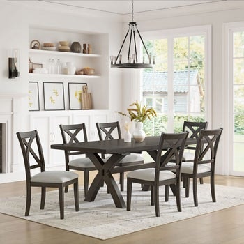 Bayside Furnishings Westen Dining Table & 6 Chairs: $900
