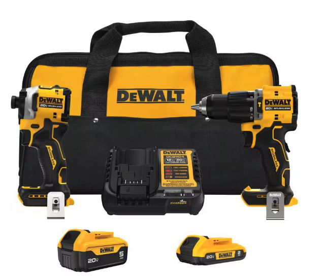 DeWalt Atomic 20V Lithium-Ion Cordless 2-Tool Combo Kit: $249