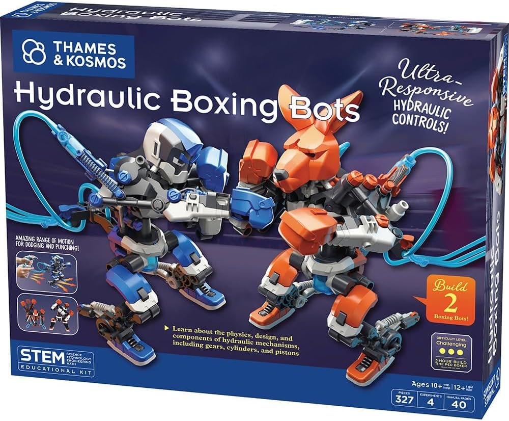 Thames & Kosmos Hydraulic Boxing Bots STEM Experiment Kit: $25