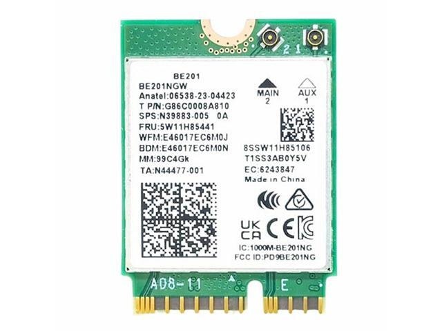 Intel BE201 Tri-Band WiFi 7 M.2 Bluetooth 5.4 Adapter: $45.68 Intel BE201 Tri-Band WiFi 7 M.2 Bluetooth 5.4 Adapter: $45.68