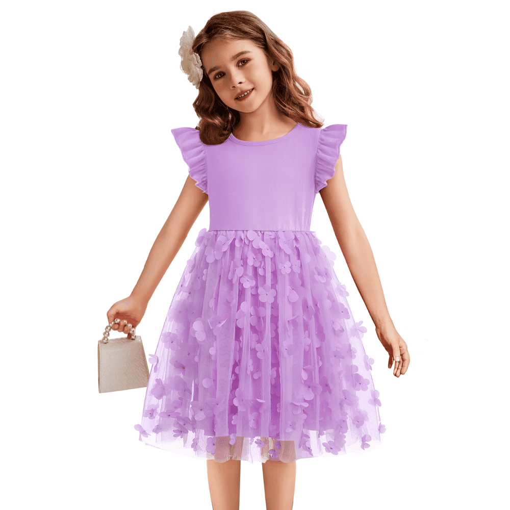 Oudiya Toddler Girls Ruffle Sleeve Tutu Dress 4T-5T: $14.98 Oudiya Toddler Girls Ruffle Sleeve Tutu Dress 4T-5T: $14.98