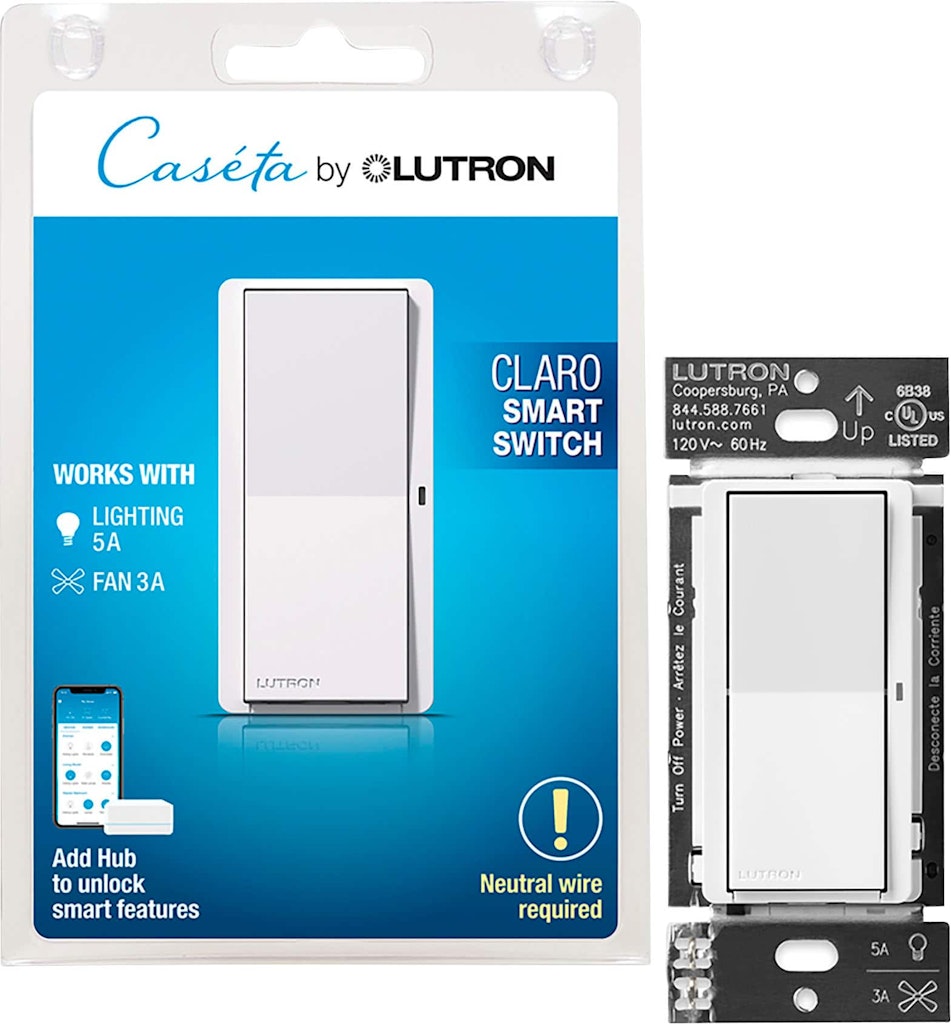 Lutron Caséta Claro Smart Switch: $64.95 Lutron Caséta Claro Smart Switch: $64.95