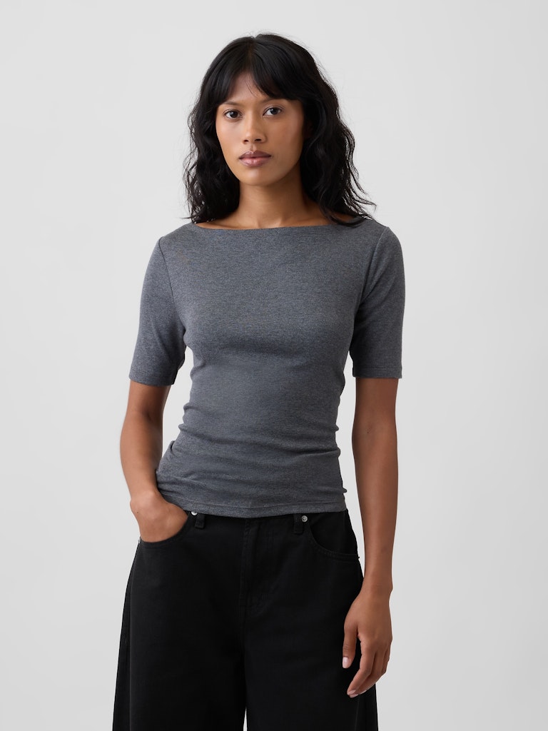 Ribbed Boatneck Top: $17.49 Ribbed Boatneck Top: $17.49