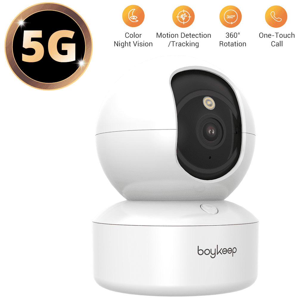 BoyKeep 2K 360° PTZ Dual-Band WiFi Pet Camera: $12.30