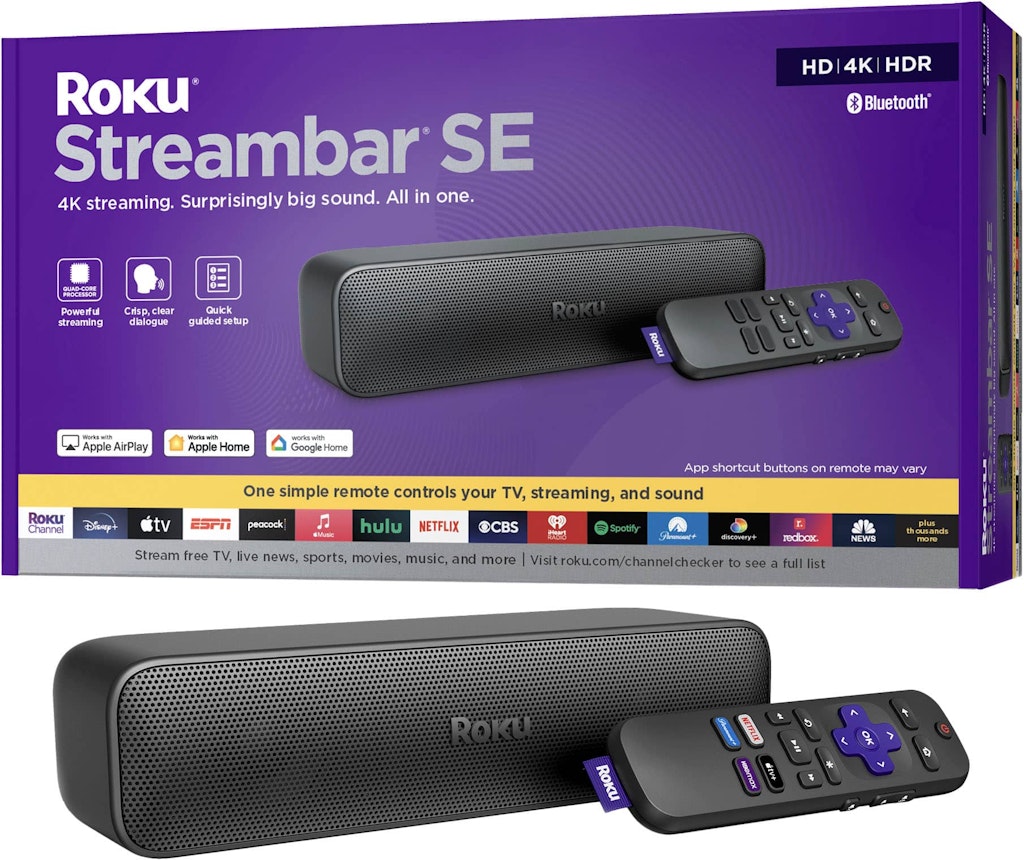Roku Streambar SE 4K HDR Streaming Soundbar: $99.99