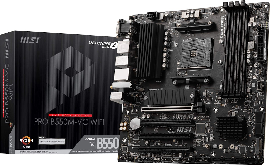 MSI PRO B550M-VC WiFi Motherboard: $119.99 MSI PRO B550M-VC WiFi Motherboard: $119.99