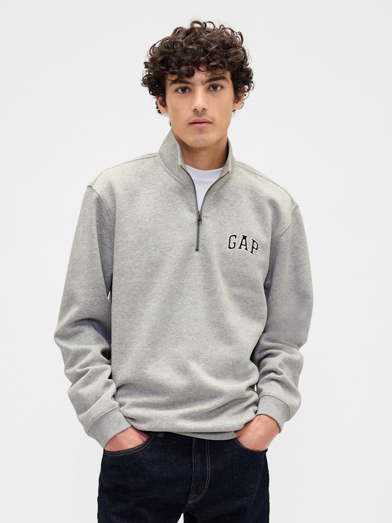Gap Logo Quarter-Zip Sweatshirt: $29.99
