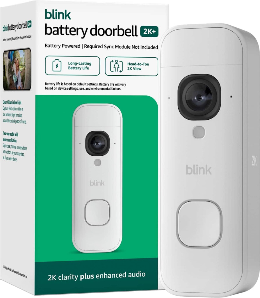 Blink Battery Doorbell 2K+: $41.99 Blink Battery Doorbell 2K+: $41.99