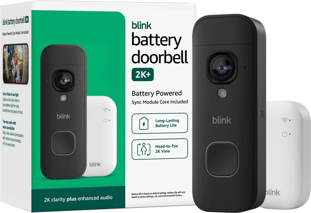 Blink 2K Battery Doorbell with Sync Module: $47.99 Blink 2K Battery Doorbell with Sync Module: $47.99