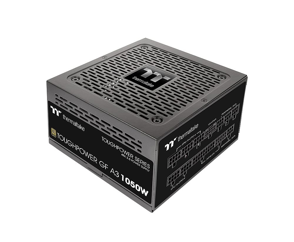 Thermaltake Toughpower GF A3 1,050W 80 PLUS Gold ATX 3.0 Fully Modular Power Supply: $129.99 Thermaltake Toughpower GF A3 1,050W 80 PLUS Gold ATX 3.0 Fully Modular Power Supply: $129.99