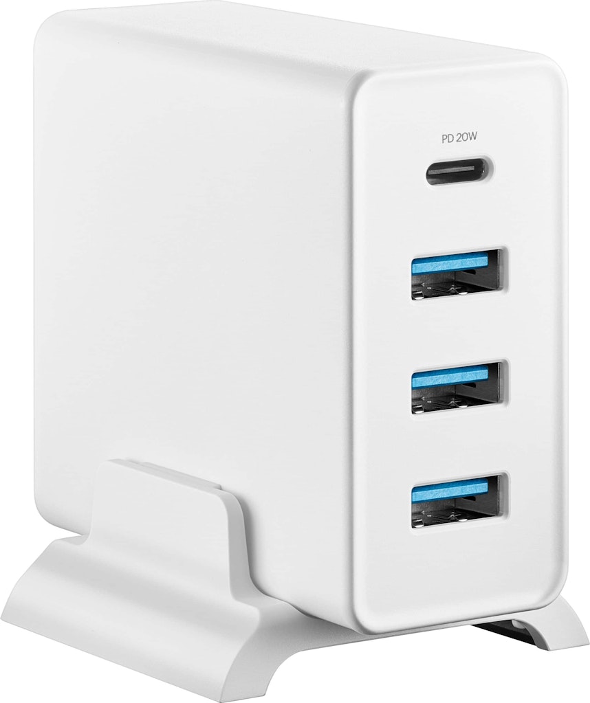 Insignia 47W 4-Port Wall Charger with 4-Foot Power Cord: $17.99