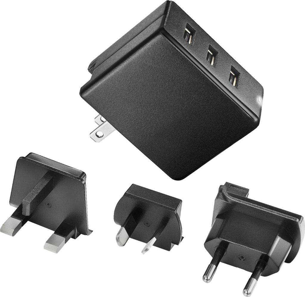 Insignia 30W Foldable 3-Port Wall Charger with International Adapters: $10.99 Insignia 30W Foldable 3-Port Wall Charger with International Adapters: $10.99