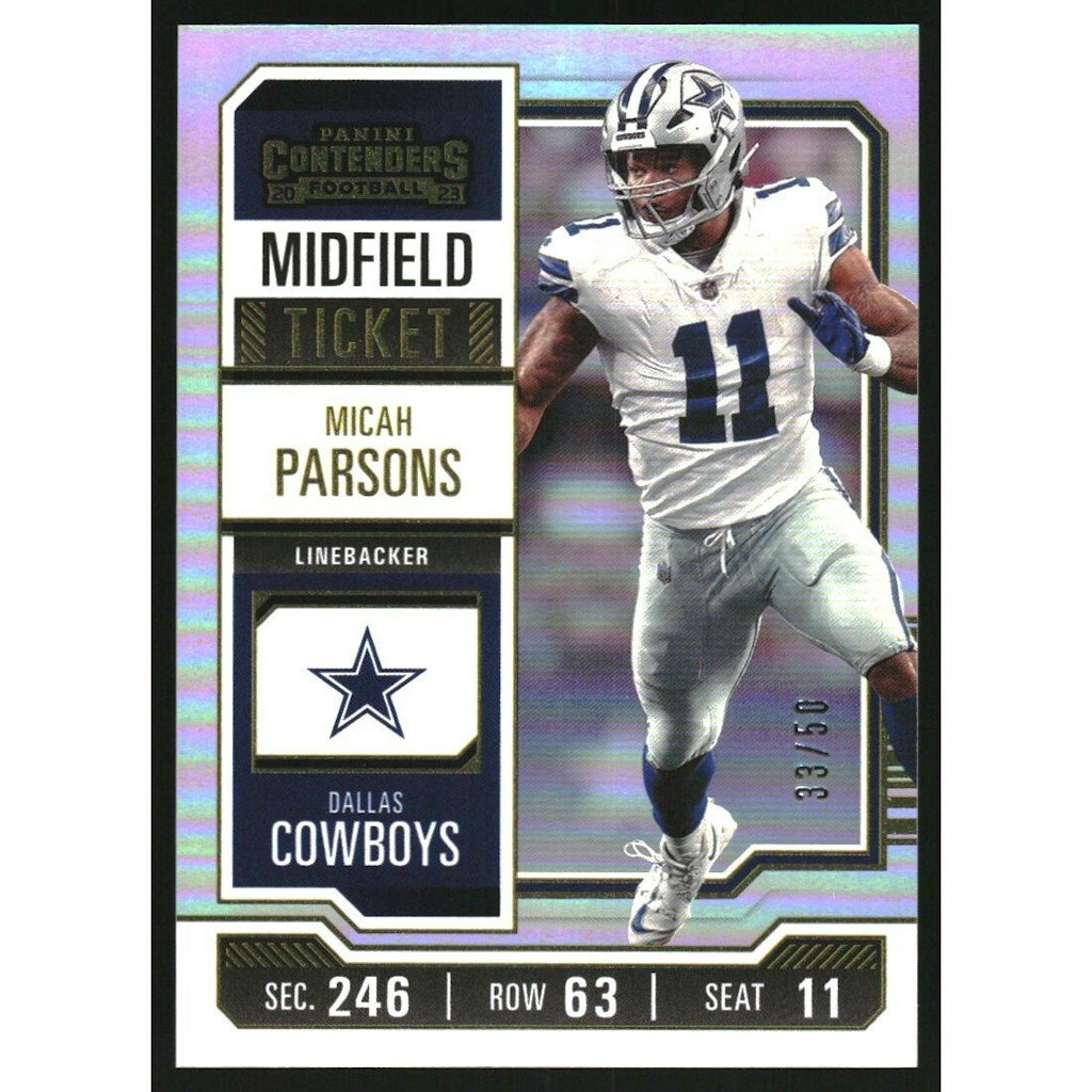 2023 Panini Contenders Midfield Ticket Micah Parsons #29 Card: $10 2023 Panini Contenders Midfield Ticket Micah Parsons #29 Card: $10