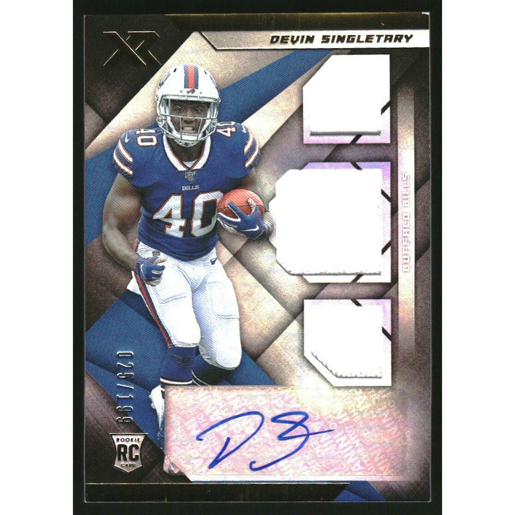 2019 Panini XR Devin Singletary Jersey Auto Trading Card: $12