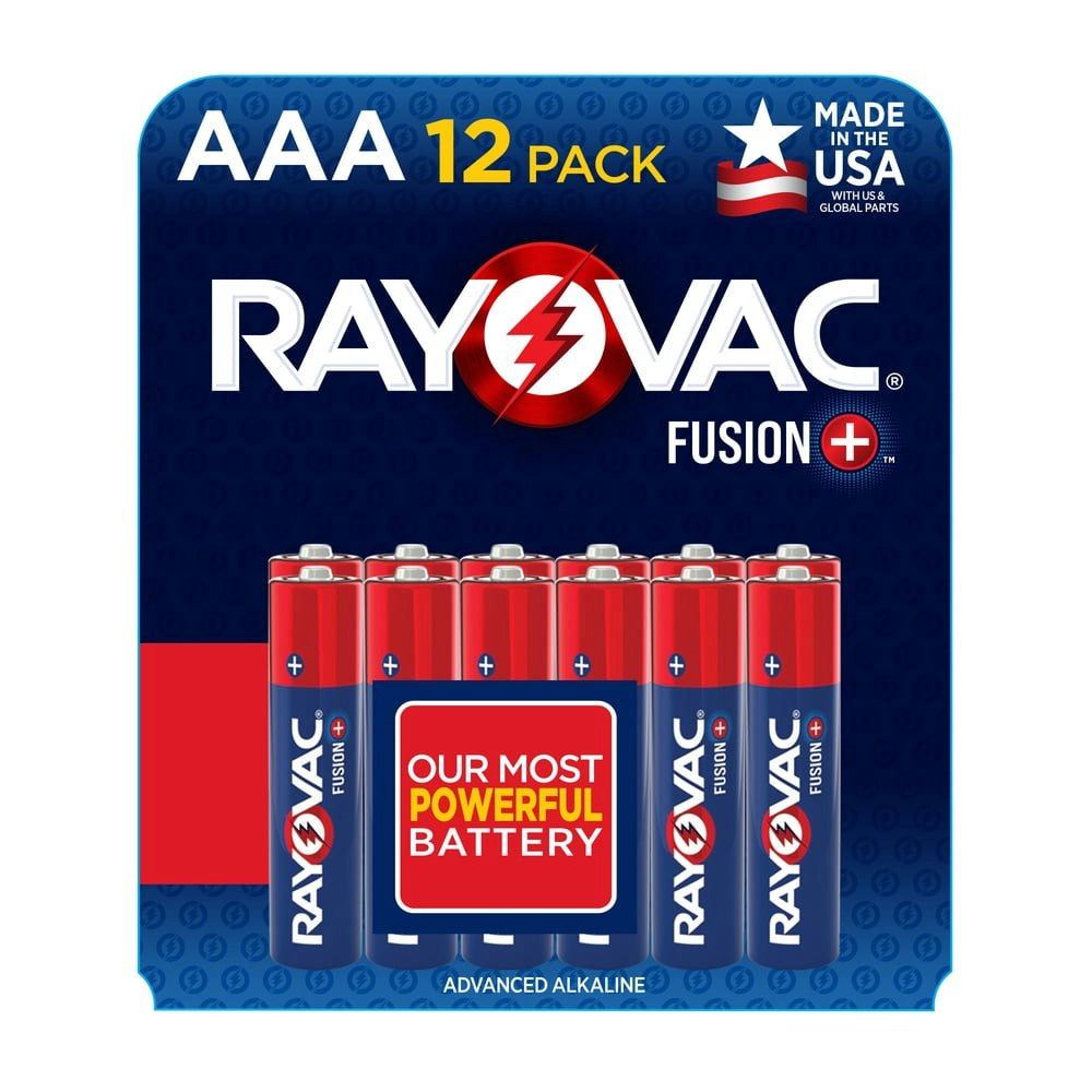 Rayovac Fusion AAA Alkaline Batteries 12-Pack: $8.17