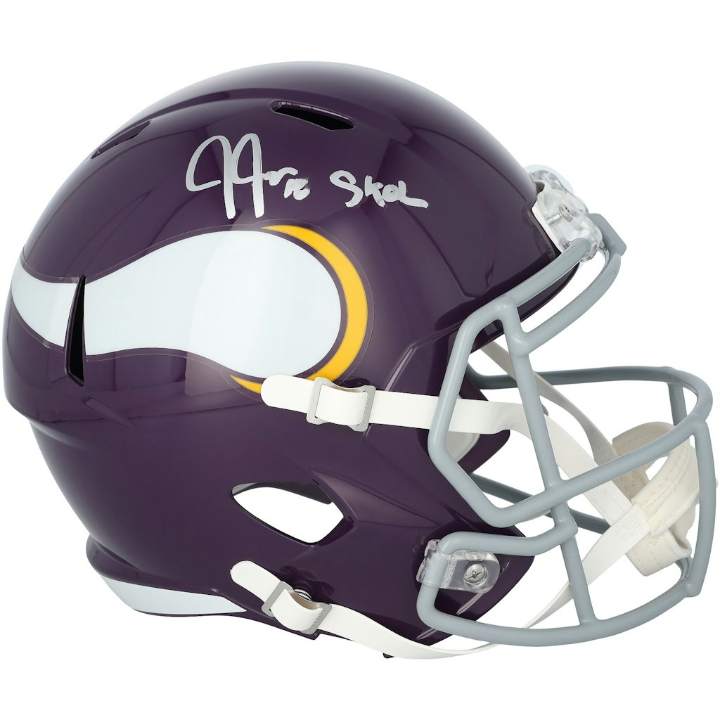 Justin Jefferson Autographed Minnesota Vikings Riddell Throwback Replica Helmet: $749.99