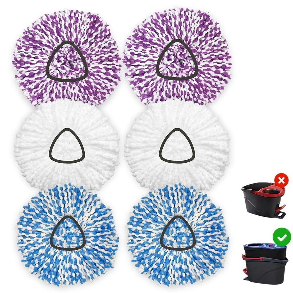 Home Times Microfiber Spin Mop Refills 6-Pack: $17.99 Home Times Microfiber Spin Mop Refills 6-Pack: $17.99