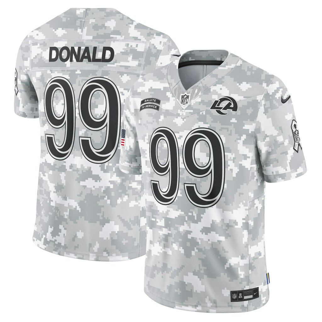 Nike Los Angeles Rams Aaron Donald Salute to Service Retired Player Jersey: $155.99 Nike Los Angeles Rams Aaron Donald Salute to Service Retired Player Jersey: $155.99