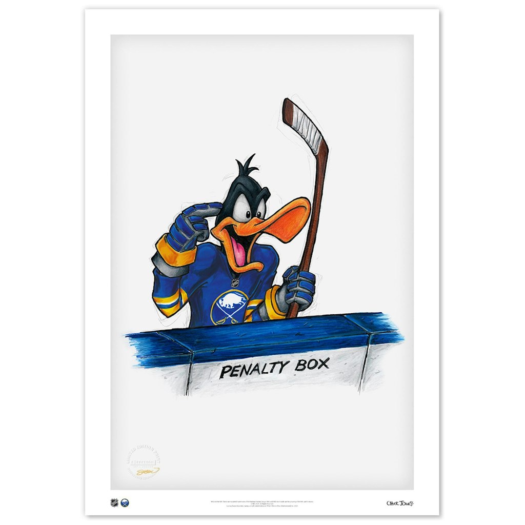 Daffy Duck Buffalo Sabres 14" x 20" Fine Art Print: $79.99