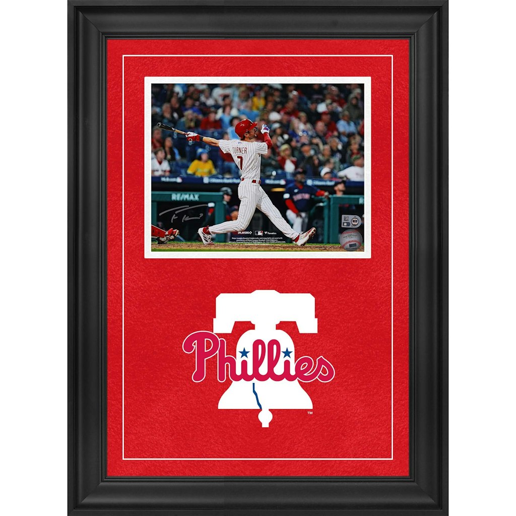 Trea Turner Philadelphia Phillies Autographed Framed 8" x 10" Photograph: $309.99 Trea Turner Philadelphia Phillies Autographed Framed 8" x 10" Photograph: $309.99