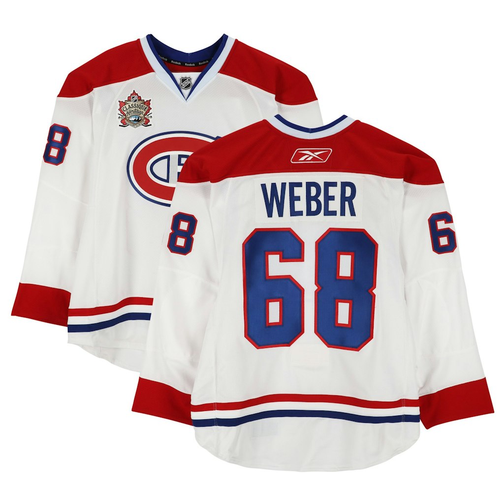 Yannick Weber Montreal Canadiens Practice-Used #68 Jersey: $749.99