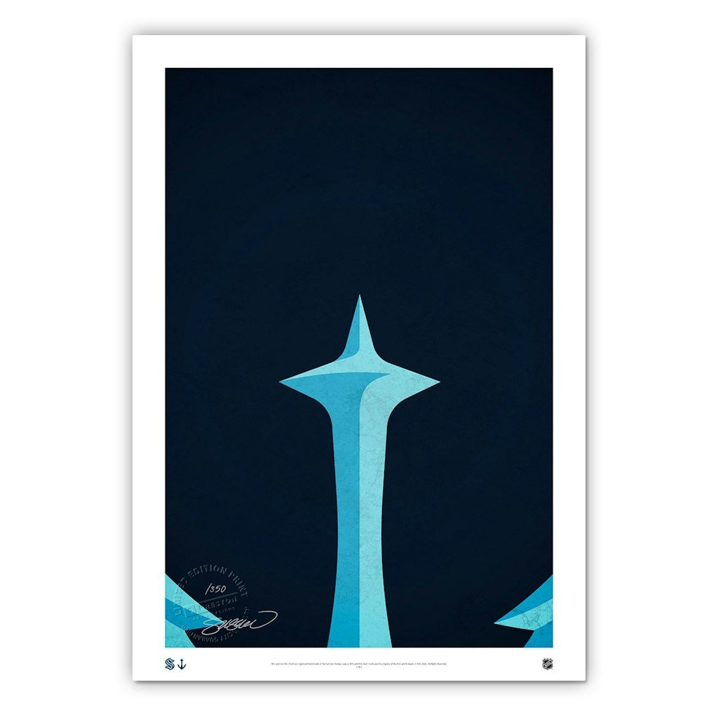 Seattle Kraken 14" x 20" Minimalist Art Poster: $59.99 Seattle Kraken 14" x 20" Minimalist Art Poster: $59.99