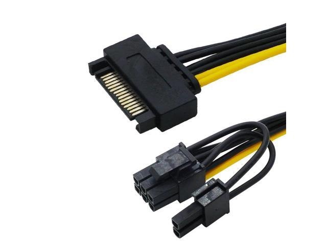 15-Pin SATA Male to 8-Pin PCI-E Power Adapter Cable: $15.24 15-Pin SATA Male to 8-Pin PCI-E Power Adapter Cable: $15.24