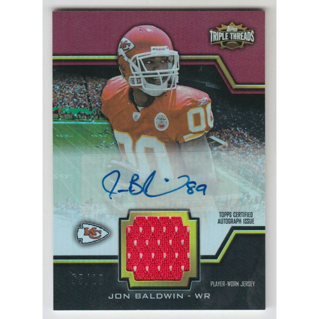 2011 Topps Triple Threads Jon Baldwin Autographed Unity Relics Ruby Card: $15