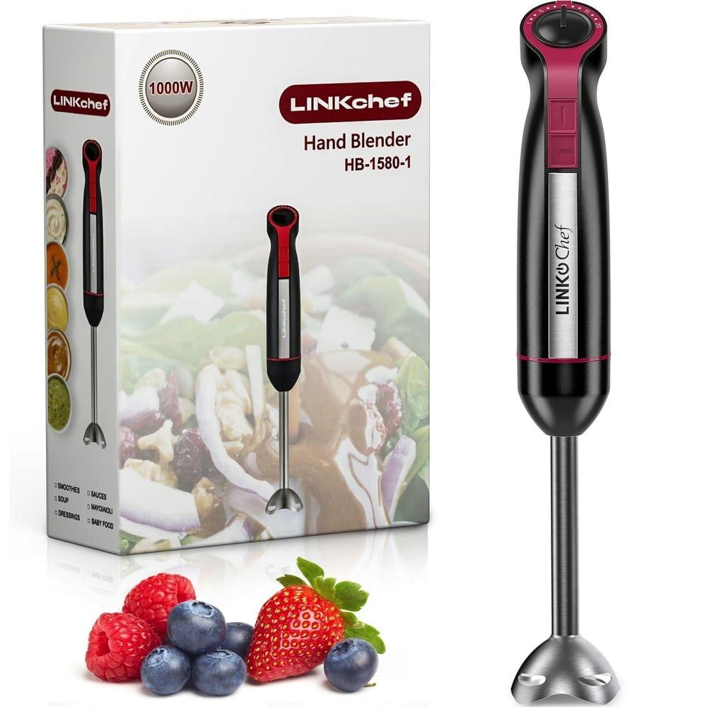 Linkchef 1,000W 20-Speed Immersion Hand Blender: $18.99 Linkchef 1,000W 20-Speed Immersion Hand Blender: $18.99