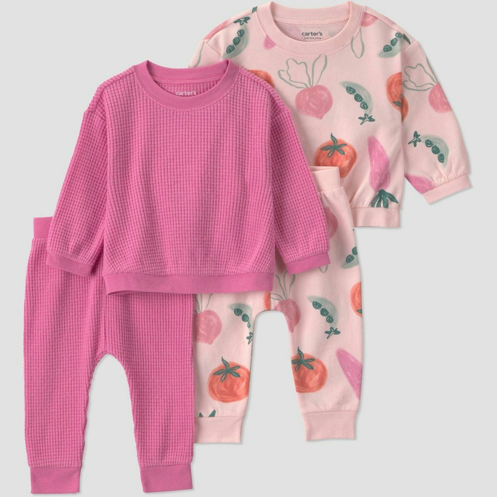 Carter's Just One You Baby Girls' 4-Piece Vegetable Sweatshirt and Jogger Set: $20 Carter's Just One You Baby Girls' 4-Piece Vegetable Sweatshirt and Jogger Set: $20