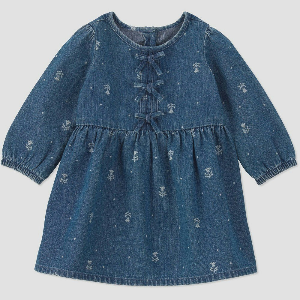 Carter's Just One You Baby Girls' 2-Piece Denim Floral Dress and Bloomer Set: $20