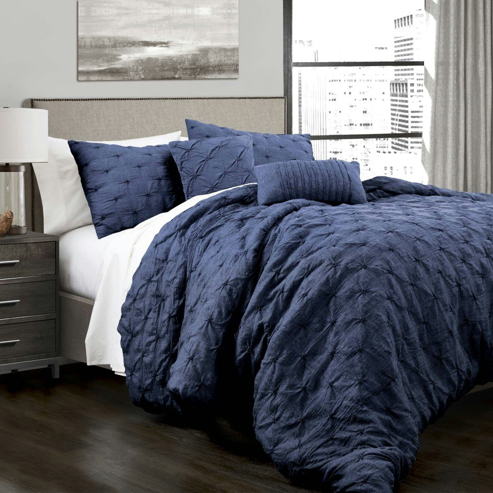 Lush Decor Ravello Pintuck 5-Piece King Comforter Set: $169.99 Lush Decor Ravello Pintuck 5-Piece King Comforter Set: $169.99