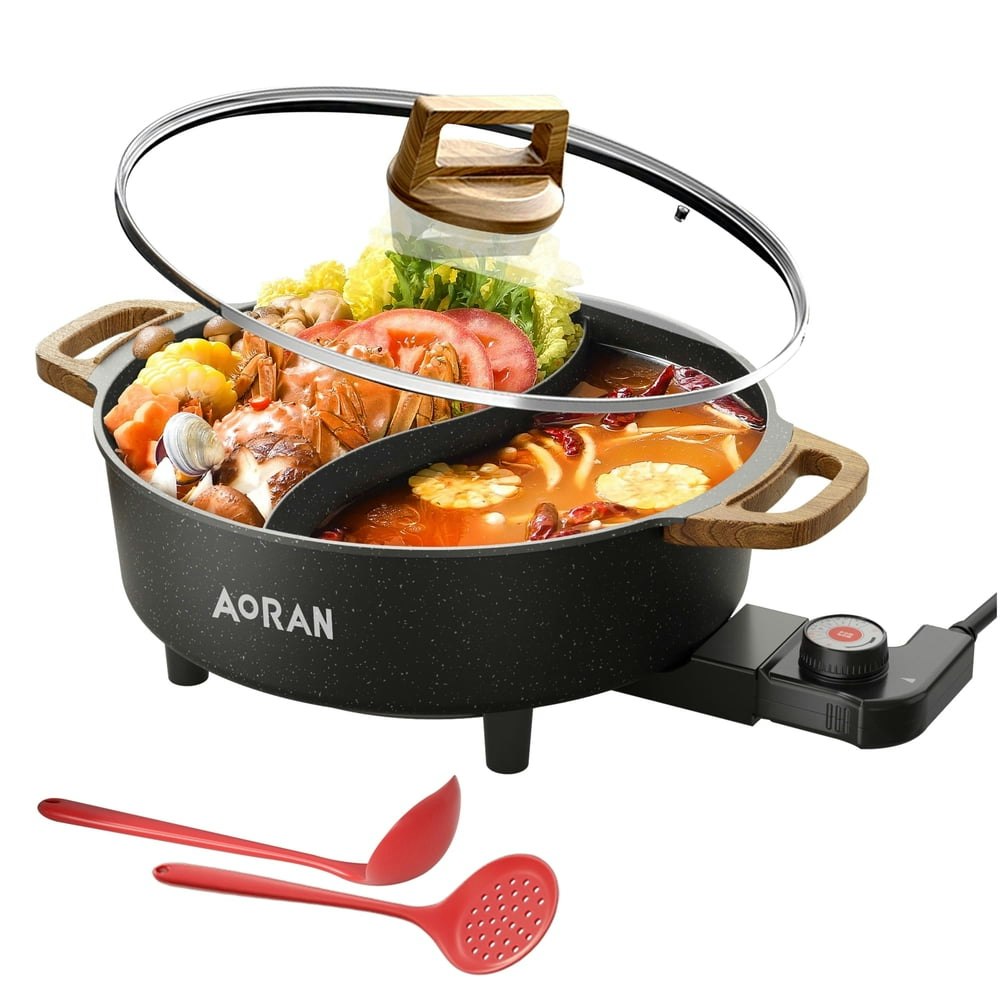 Aoran 6L Electric Hot Pot with Divider: $37.74 Aoran 6L Electric Hot Pot with Divider: $37.74