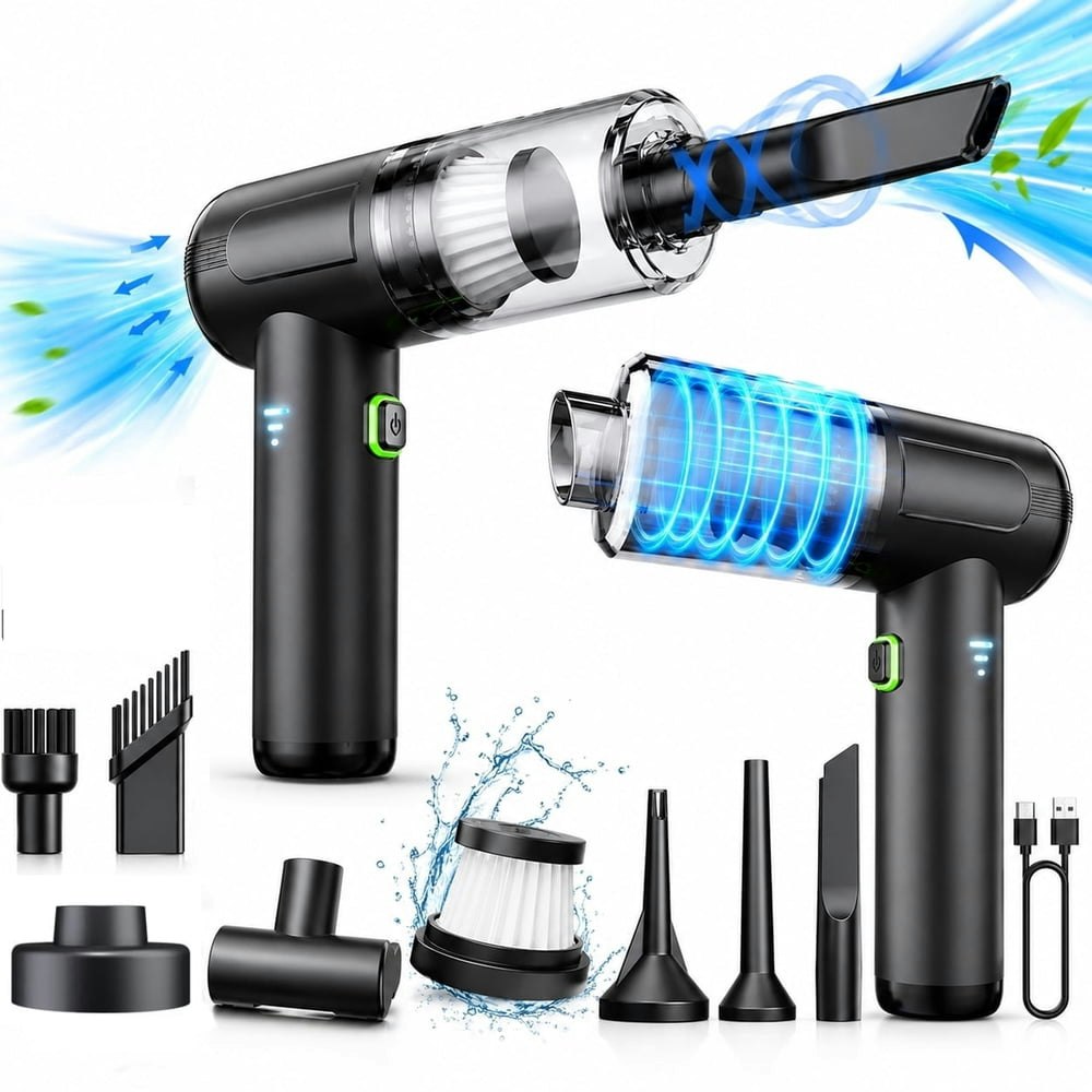 Trakar 20,000Pa 3-Speed 4-in-1 Portable Car Vacuum Cleaner: $26.59