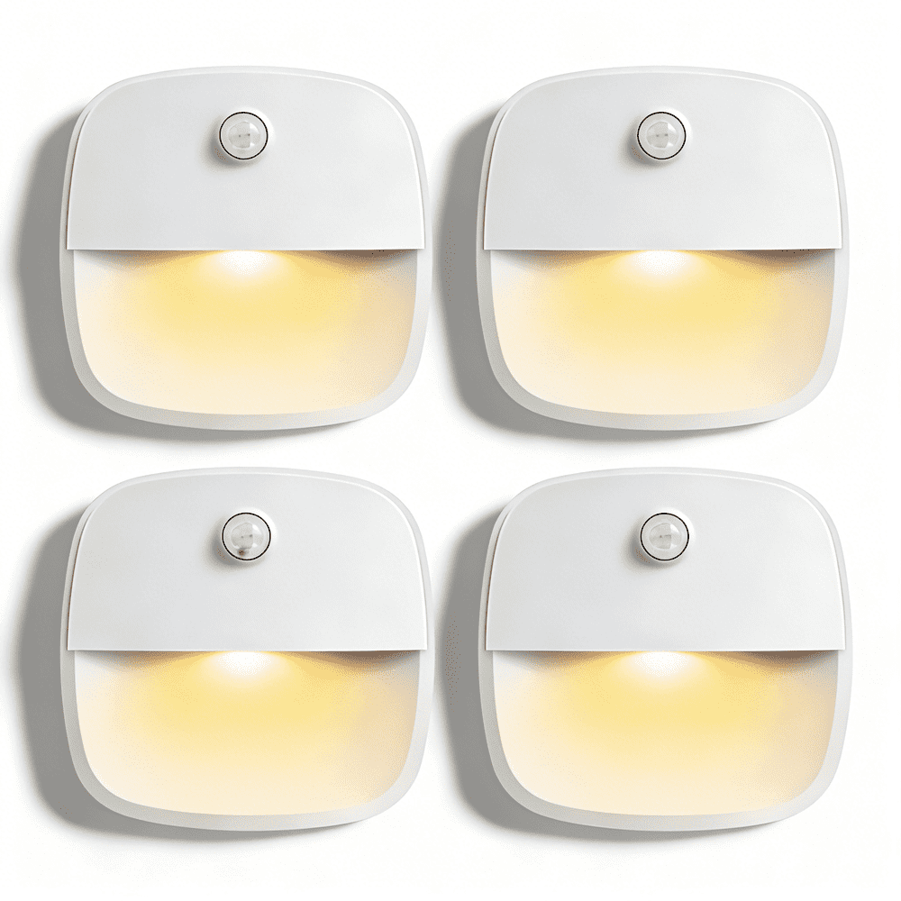 Battery Operated LED Motion Sensor Night Light 4-Pack: $15.49 Battery Operated LED Motion Sensor Night Light 4-Pack: $15.49