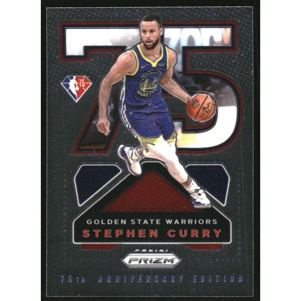 2021-22 Panini Prizm NBA 75th Logo Stephen Curry Card: $35 2021-22 Panini Prizm NBA 75th Logo Stephen Curry Card: $35