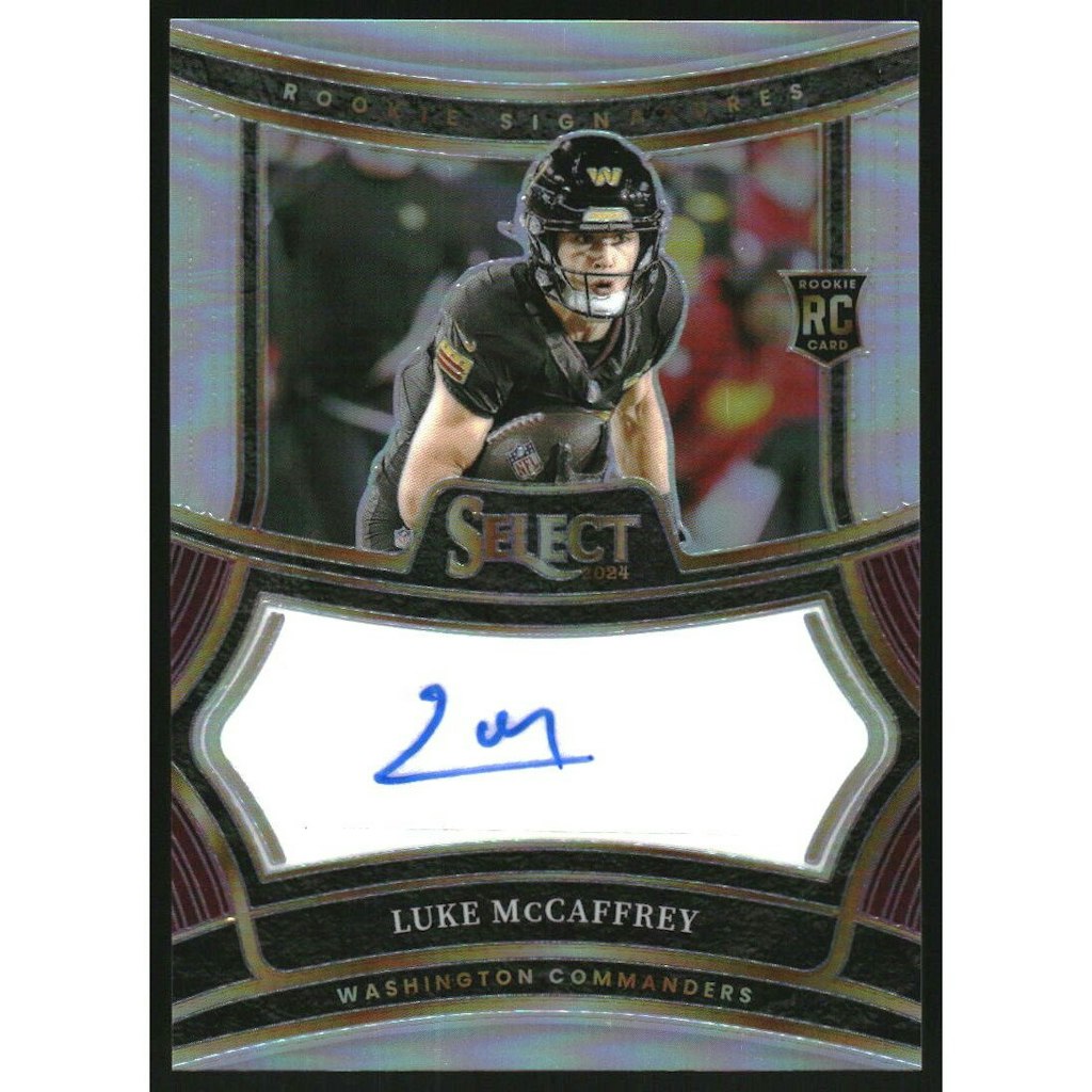 2024 Select Prizm Luke McCaffrey Rookie Signatures Trading Card: $12 2024 Select Prizm Luke McCaffrey Rookie Signatures Trading Card: $12