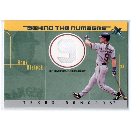 Hank Blalock 2003 E-X Behind the Numbers Jersey Card #HB 9-Print: $22