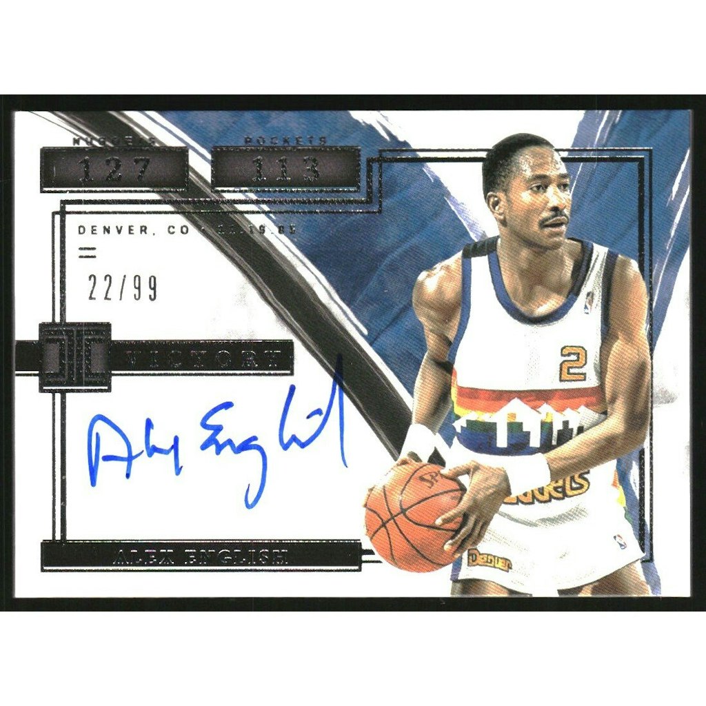 2021-22 Panini Impeccable Victory Signatures Alex English /99: $30