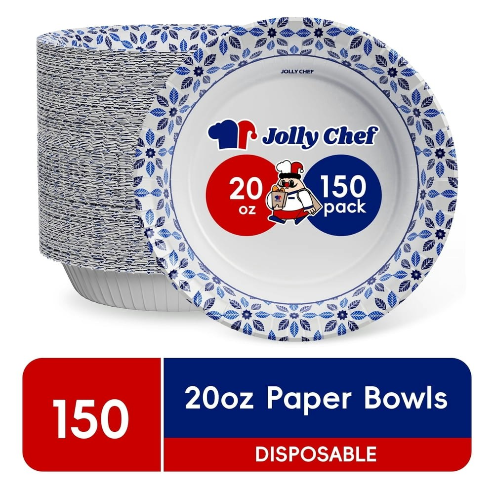 Jolly Chef 20-oz. Disposable Paper Bowls 150-Count: $20.97 Jolly Chef 20-oz. Disposable Paper Bowls 150-Count: $20.97