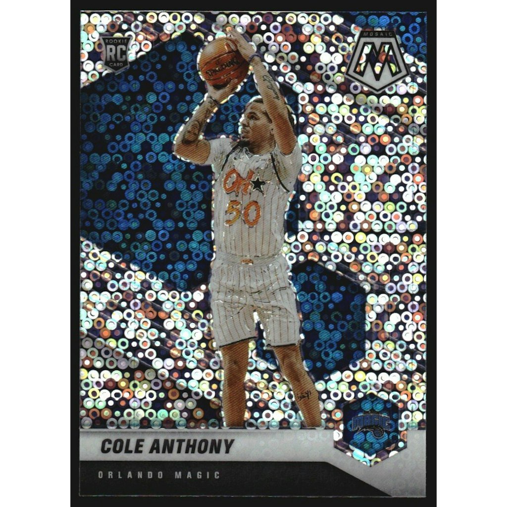 2020-21 Panini Mosaic Cole Anthony Rookie Variation Fast Break Trading Card: $10.80 2020-21 Panini Mosaic Cole Anthony Rookie Variation Fast Break Trading Card: $10.80