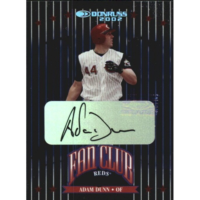 2002 Donruss Adam Dunn Autograph Card #208: $28 2002 Donruss Adam Dunn Autograph Card #208: $28