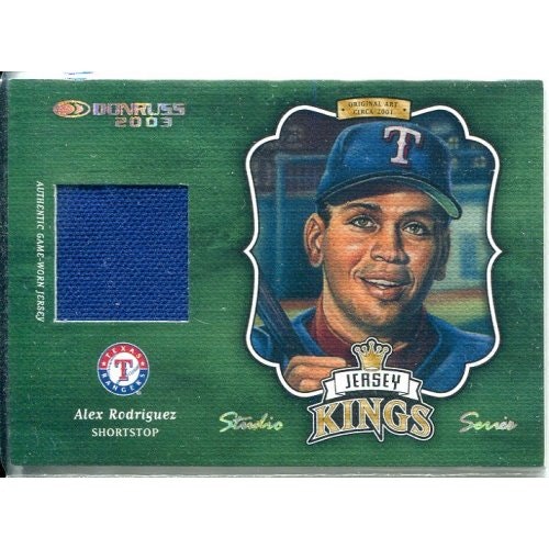 2003 Donruss Jersey Kings Studio Series Alex Rodriguez Trading Card: $45 2003 Donruss Jersey Kings Studio Series Alex Rodriguez Trading Card: $45