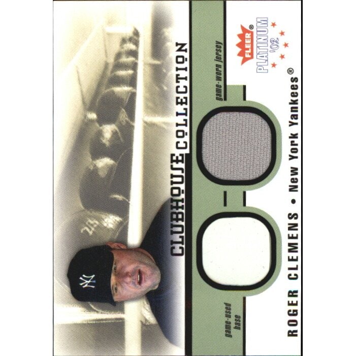 2002 Fleer Platinum Roger Clemens Clubhouse Memorabilia Combos Card: $32 2002 Fleer Platinum Roger Clemens Clubhouse Memorabilia Combos Card: $32
