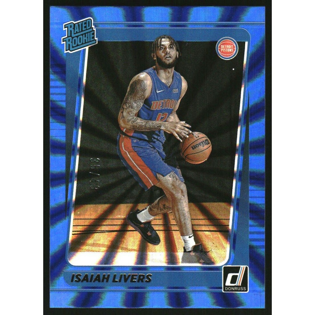 2021-22 Donruss Isaiah Livers Holo Blue Laser Rated Rookie Card: $18 2021-22 Donruss Isaiah Livers Holo Blue Laser Rated Rookie Card: $18