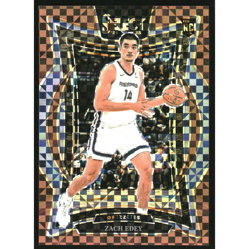 2024-25 Select Bronze Checker Prizm Zach Edey Card: $20