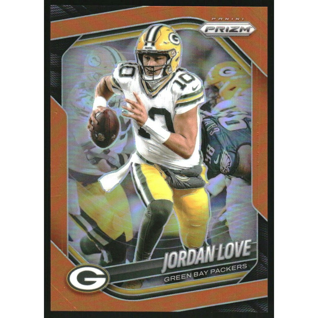 2025 Panini Prizm Jordan Love Orange Prizm #82: $13.50