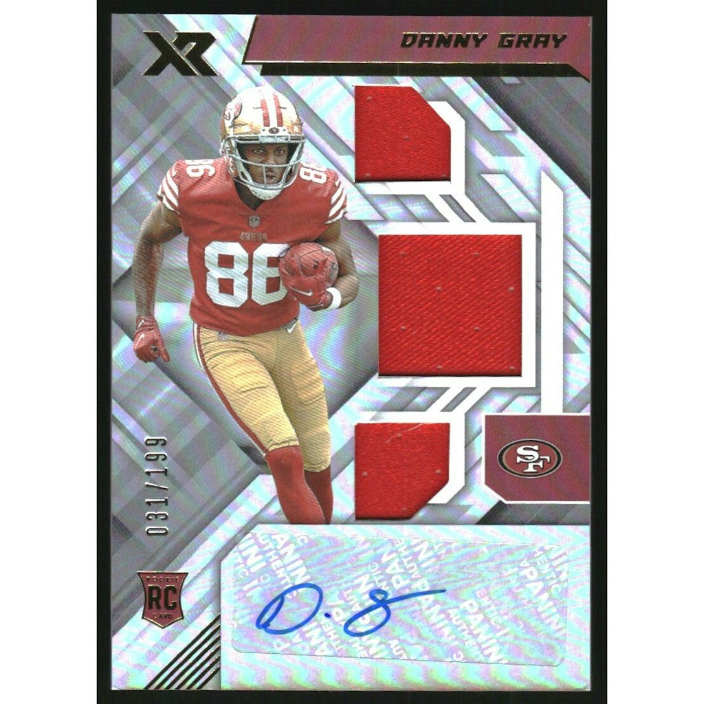 2022 Panini XR Danny Gray Jersey Autograph Card /199: $12