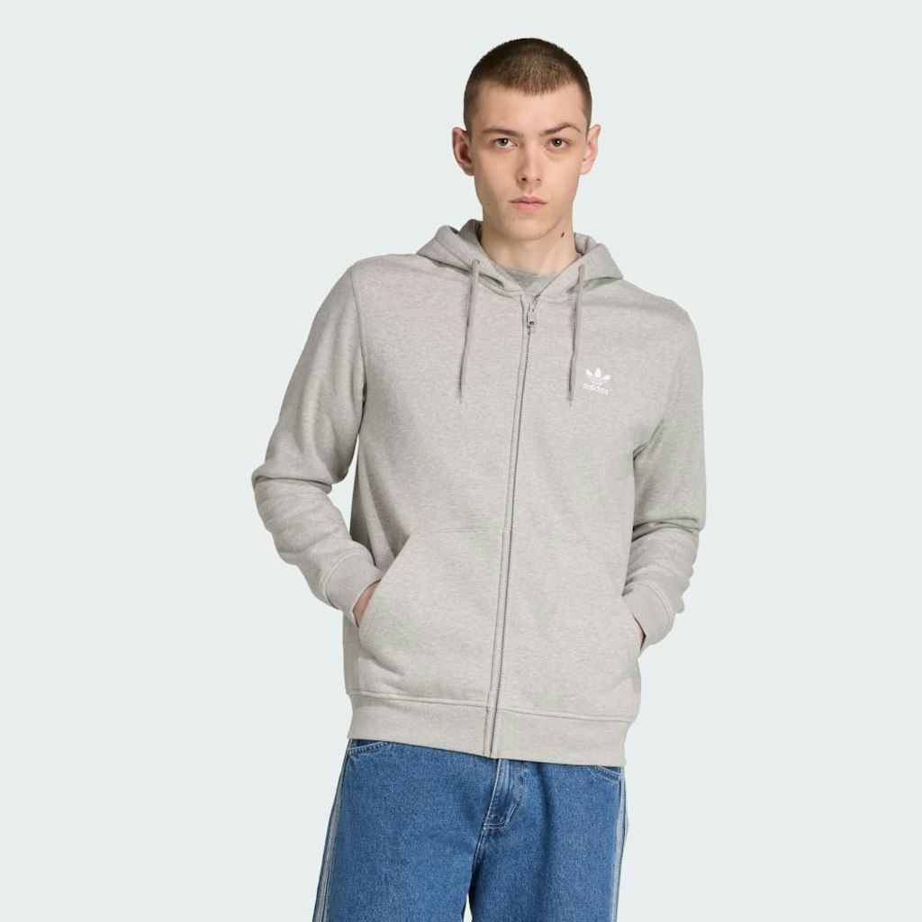 Trefoil Essentials Full-Zip Hoodie: $43